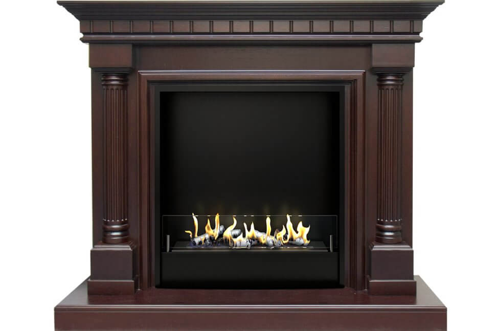 Биокамин в портале Firezo Dallas Темный дуб, стандарт Биокамин в портале Firezo Dallas Темный дуб, стандарт